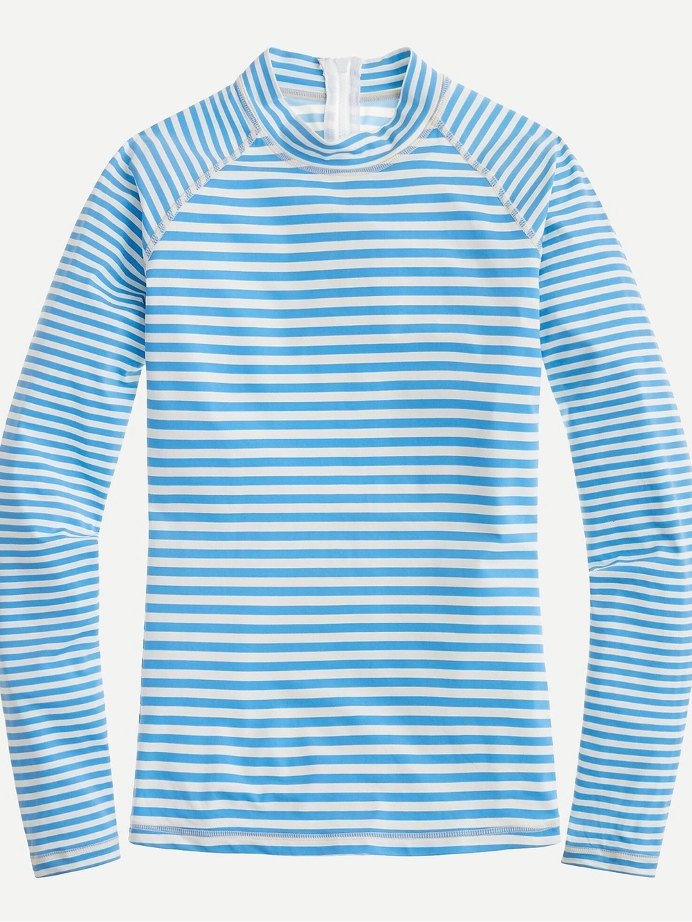 J. Crew Long sleeve rash guard in mixed stripe blue XS swimwear women